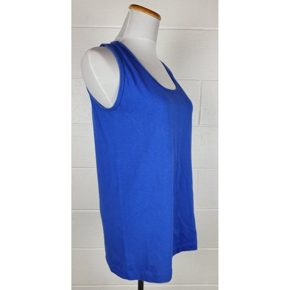 Vtg Fruit of the Loom Womens Blue Cotton Sleeveless Tshirt USA Single Stitch S - Picture 3 of 8